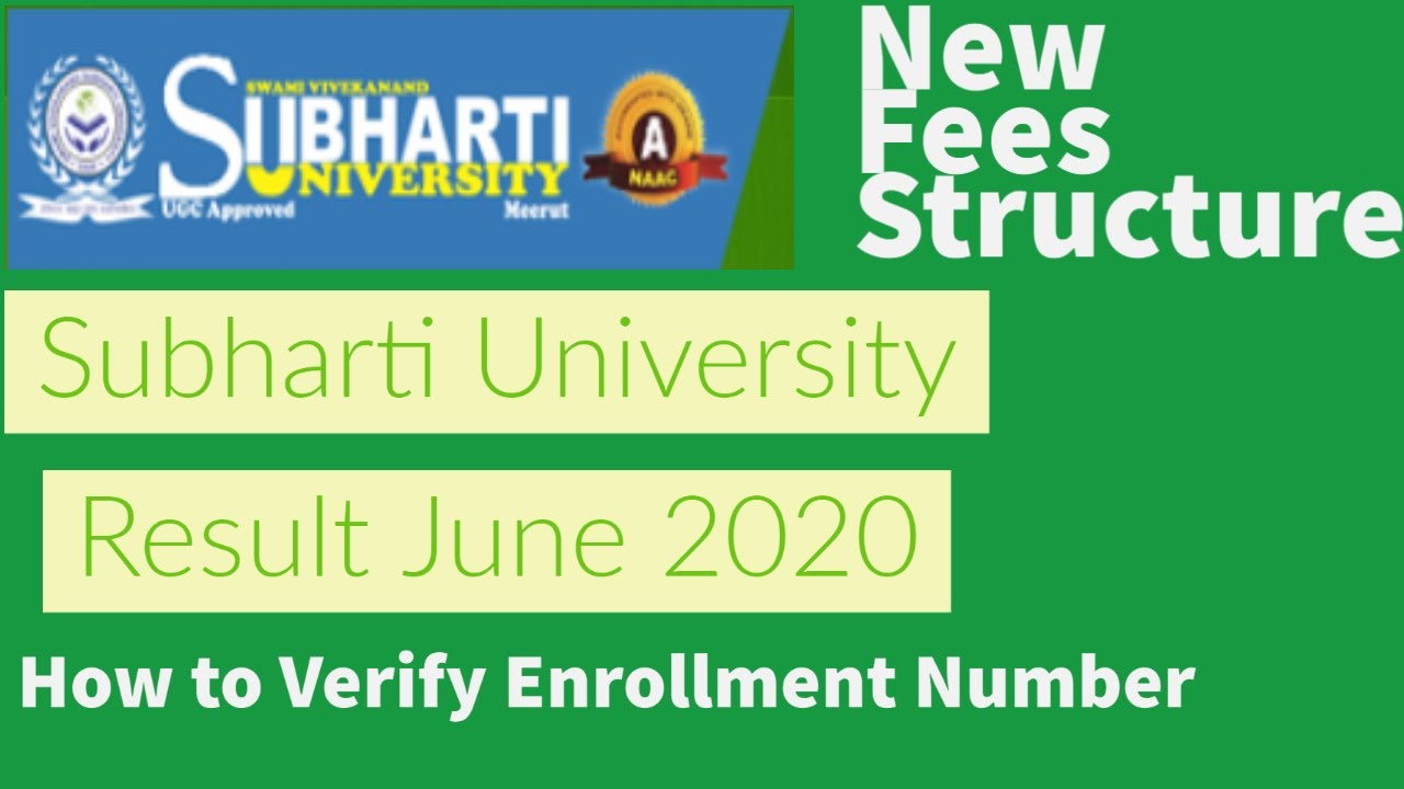 Swami Vivekanand Subharti University Meerut June 2020 Examination Result 2020 | [SVSU]