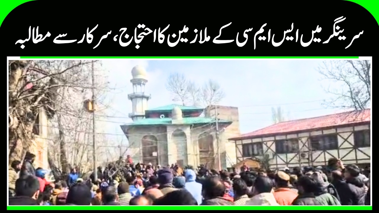 SMC Employees Protest in Srinagar | Salaries Pending for 3 Months, GP Fund Issues | News 18 Urdu