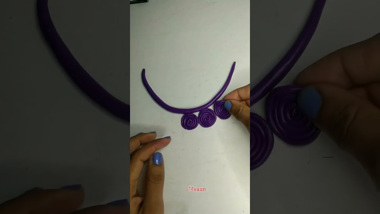 How To Make Clay Necklace #shorts #youtubeshorts #art #necklace #dailyshorts #मिvaan #clay