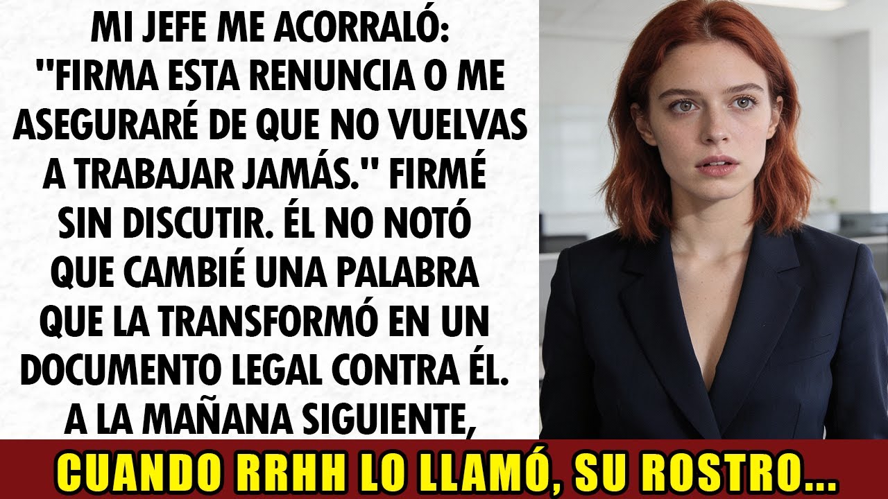 Fui INTIMIDADA para firmar la carta de renuncia, pero en realidad lo que firmé fue algo...