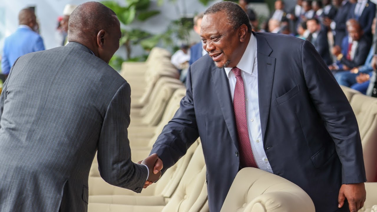 SEE PRESIDENT RUTO AND UHURU'S MOOD AS THEY SEAT NEXT TO EACH OTHER DURING THE SWEAR-IN CEREMONY!