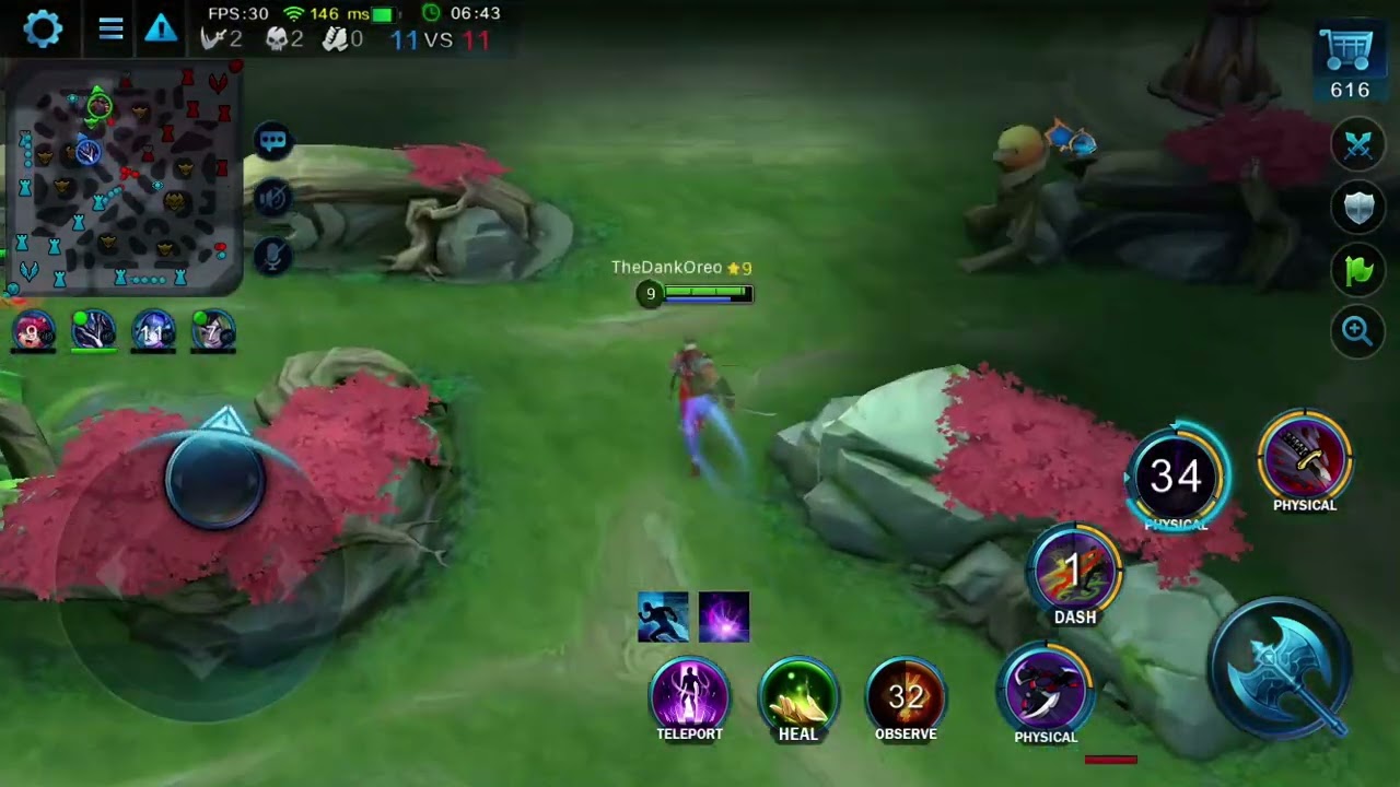 [EU Gameplay] Hattori One Shot Gameplay Jungle - Heroes Evolved mobile