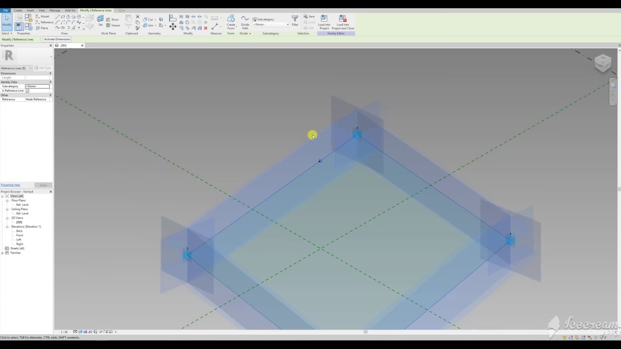 Quad Panels (Facade) Automation in Revit by Dynamo - Part1 (Family Creation)