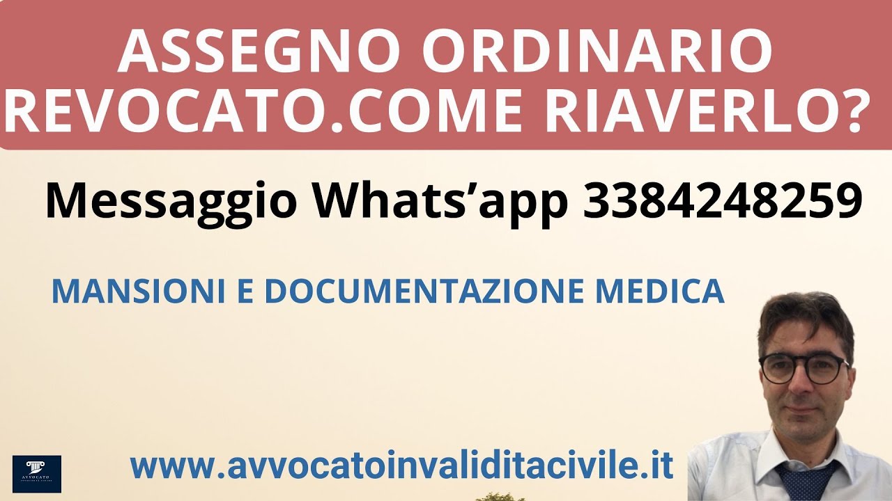 ASSEGNO ORDINARIO REVOCATO. COME RIATTIVARLO? #handicap #invalidita #disabilità #invaliditacivile