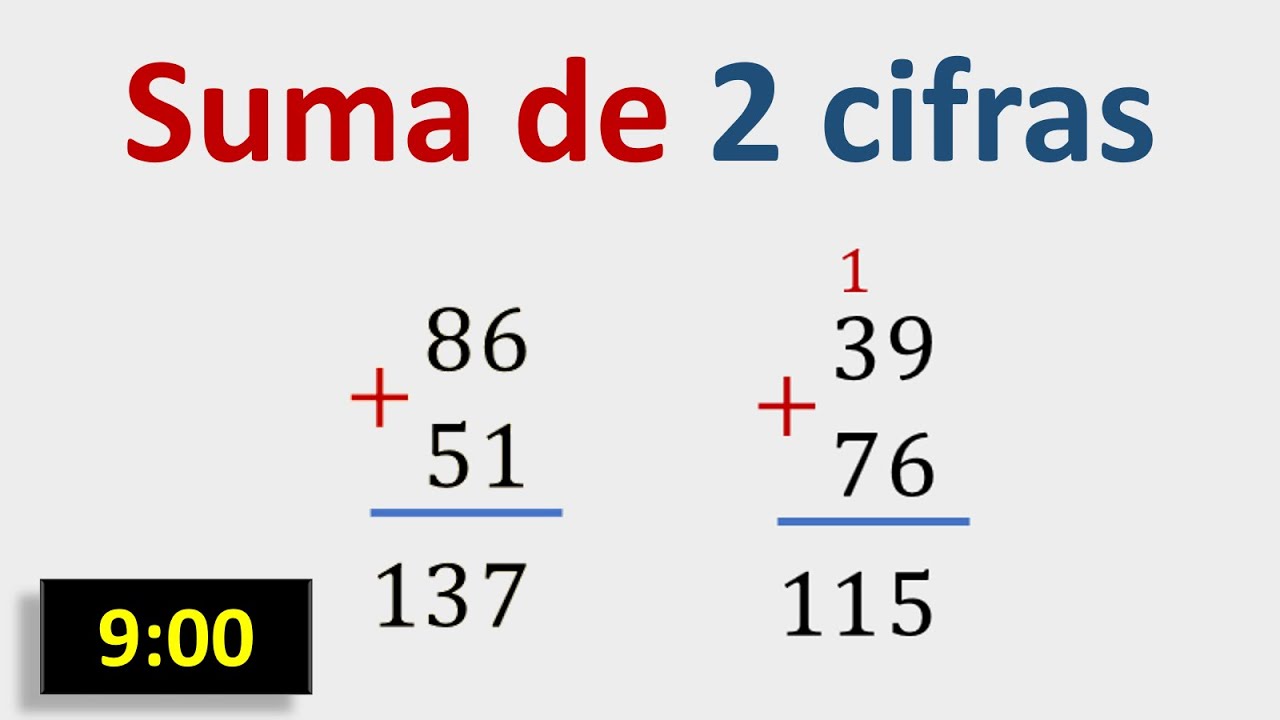 ✏️ Aprende a Sumar Números de Dos Cifras con Ejercicios Resueltos y para Practicar