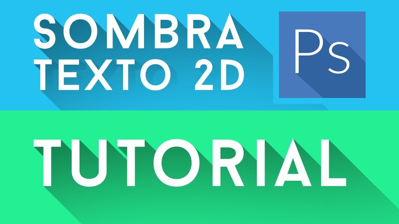 Photoshop CC | Sombra en un Texto 2D (Long Shadow) | Tutorial Español