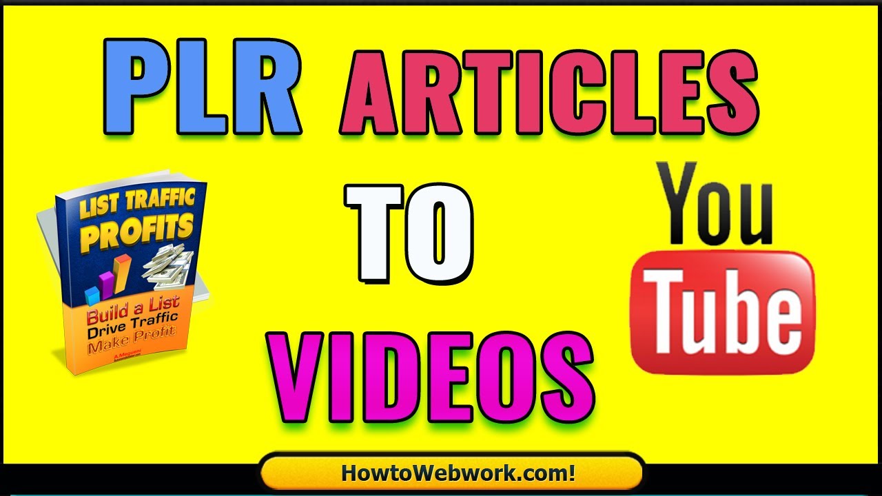 Turn PLR content into YouTube Videos  🔥  Turn PLR Articles into Videos | Repurpose PLR Articles