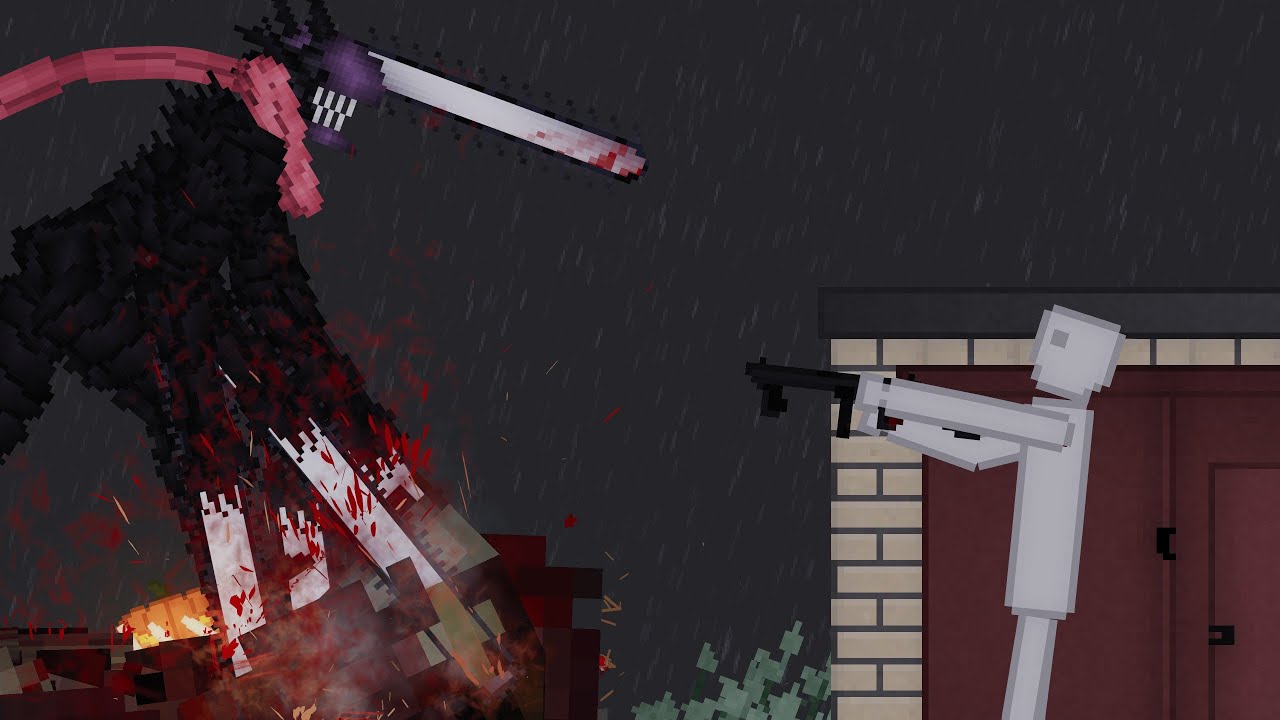 Chainsaw Man Fights People In People Playground [1]
