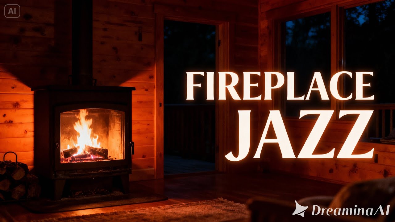 Jazz Fireplace 24/7 Stream 🔴 LIVE | Relax & Study Music