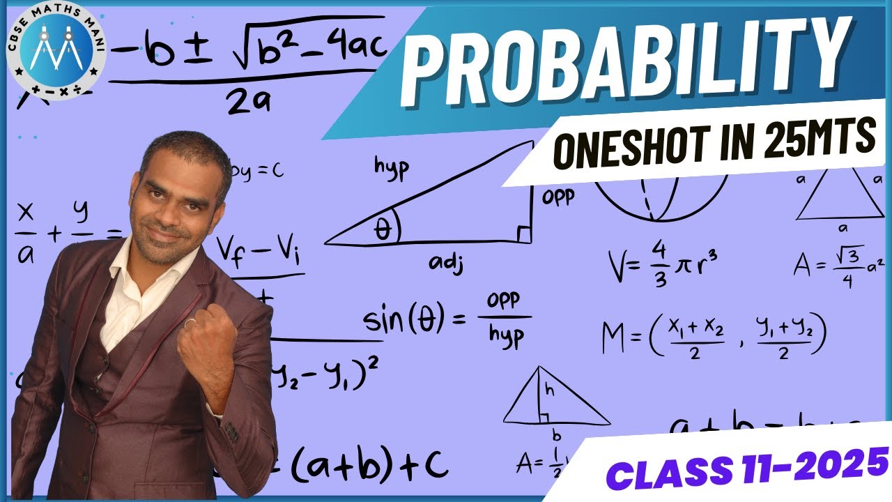 Probability (ONESHOT) | CBSE class 11 maths | ch-14 NCERT revision