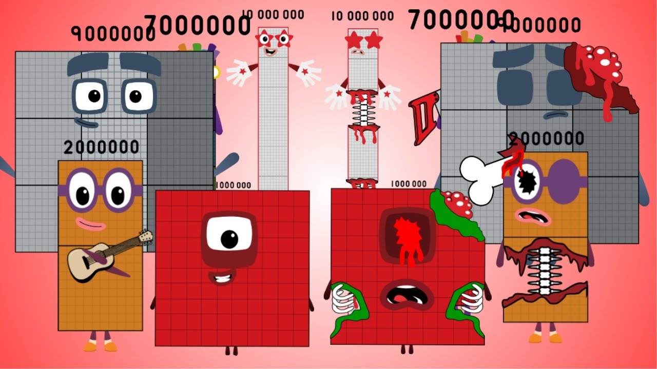 Normal vs. Zombie: Jolly Numberblocks Band Battle (1M-10M)!