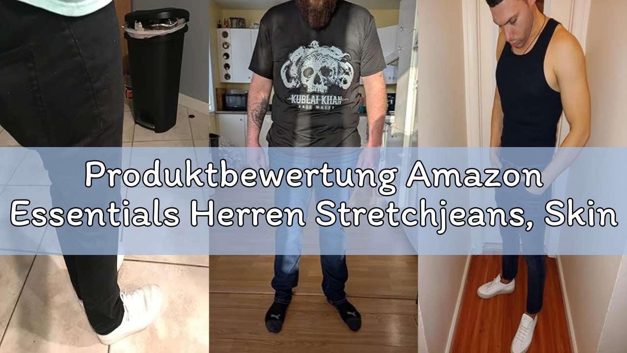 Produktbewertung Amazon Essentials Herren Stretchjeans, Skinny-Passform - Auslauffarben