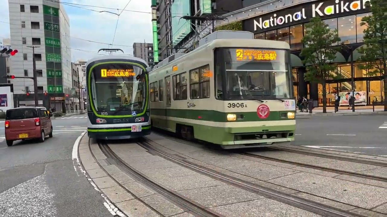 広島電鉄路面電車　2024.07.10 広島駅（夕方バージョン）