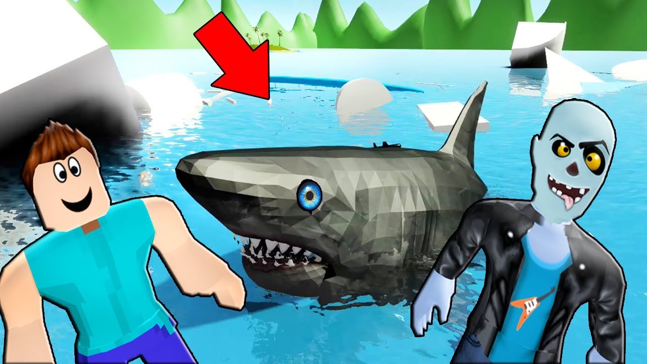 Zombik ve Steve Köpekbalığından Kaçıyor 🐟 - Roblox