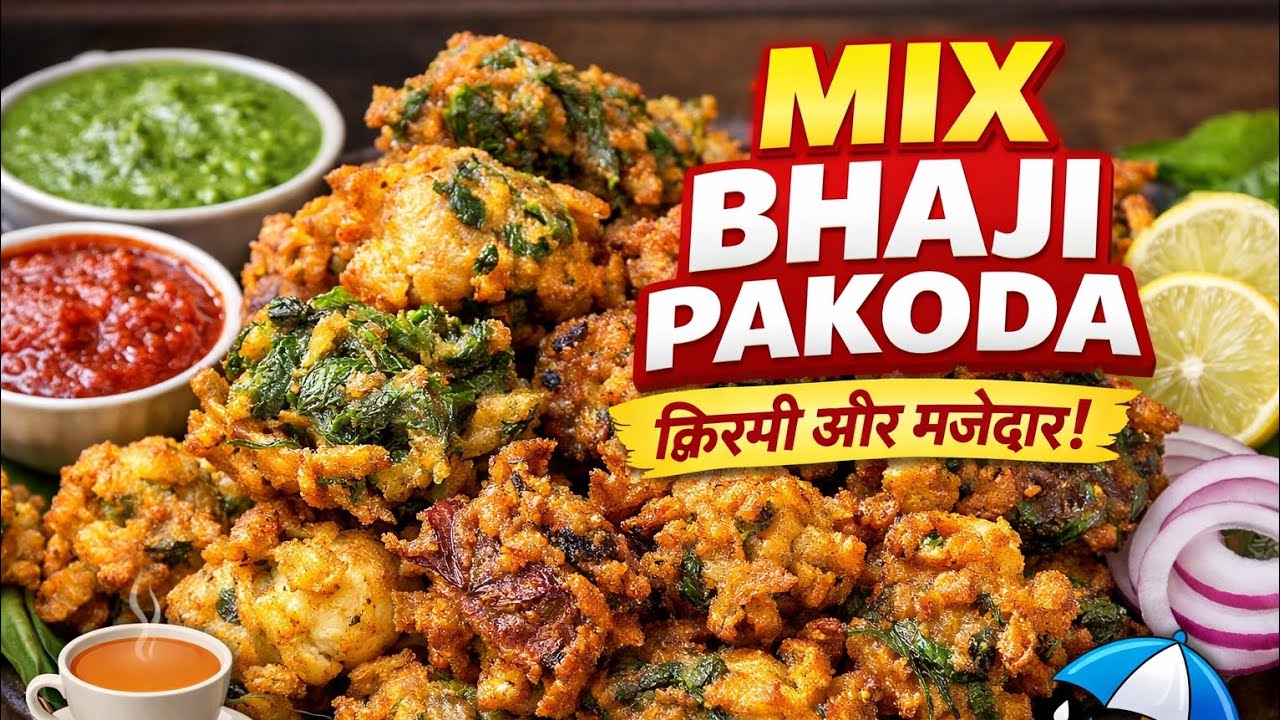 Desi Style Mix Veg Bhajiya | Bina Zyada Masale