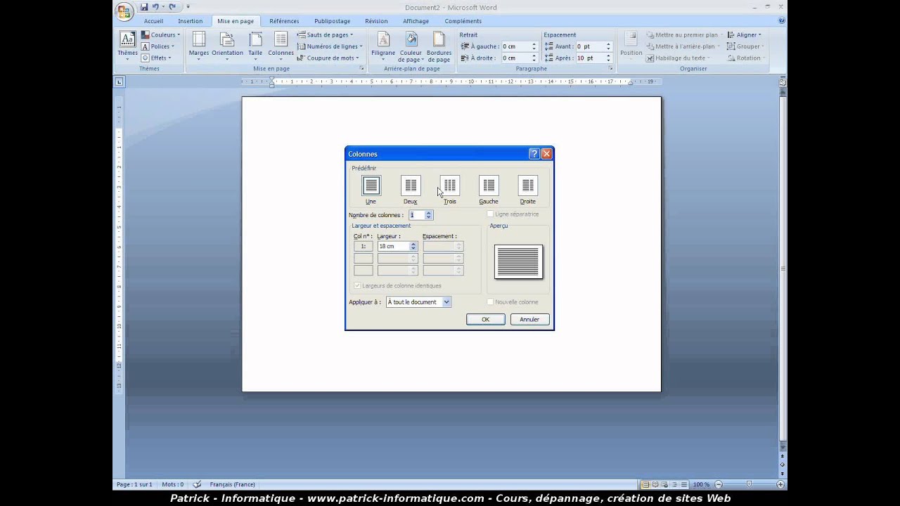 Tuto Créer une carte, un menu (Word 2007)