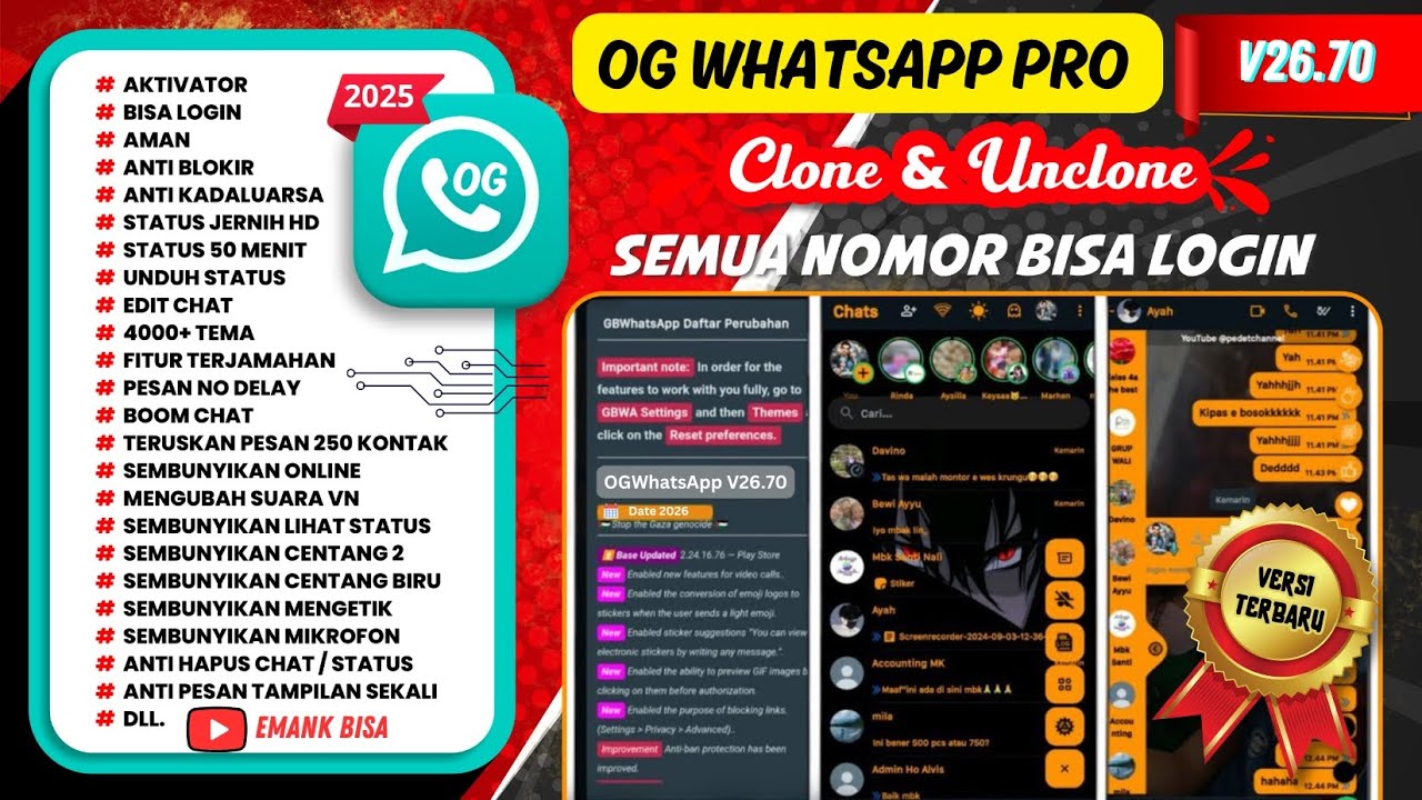 OG WhatsApp Pro version 26.70 latest update 2026 || OG WA || OG WA || WhatsApp mod latest version...