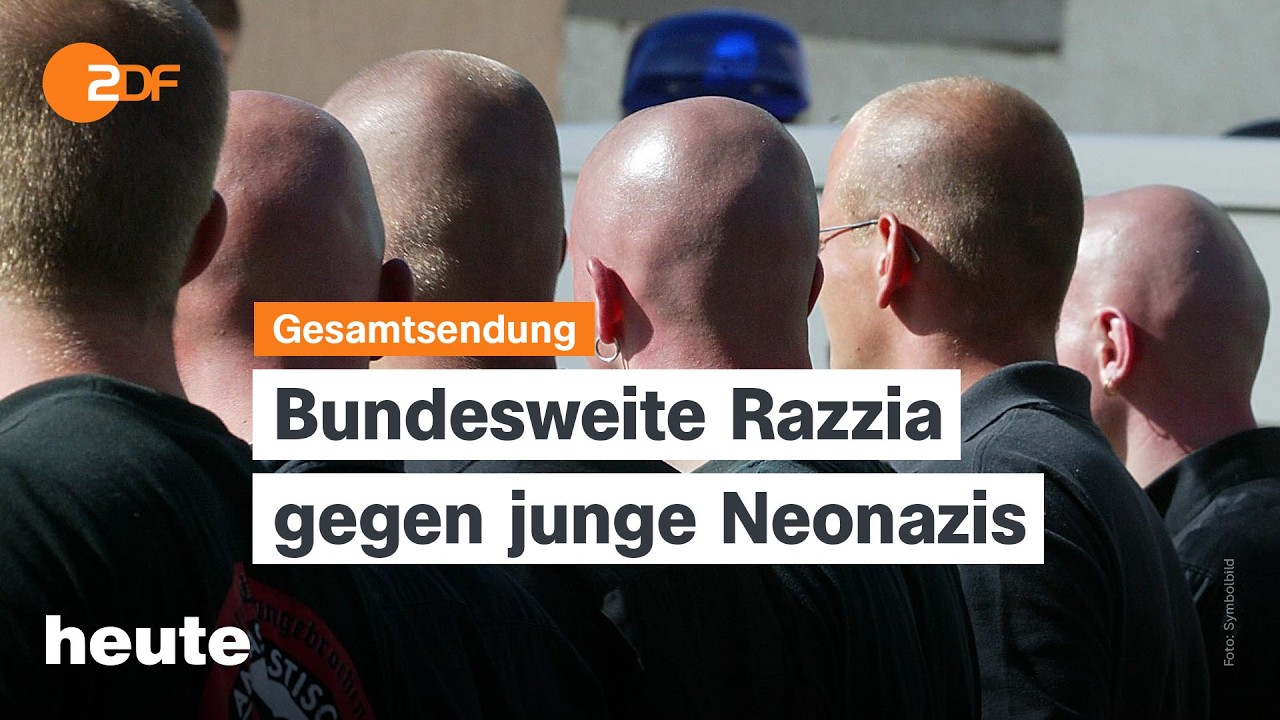 heute 19:00 Uhr vom 06.05.26 Ein Jahr Schwarz-Rot, Razzia gegen junge Neonazis, Hantavirus