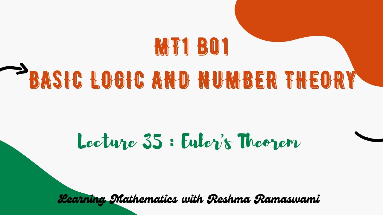 Euler's Theorem | Section 7.4 |1st Semester B.Sc. Mathematics Core Paper