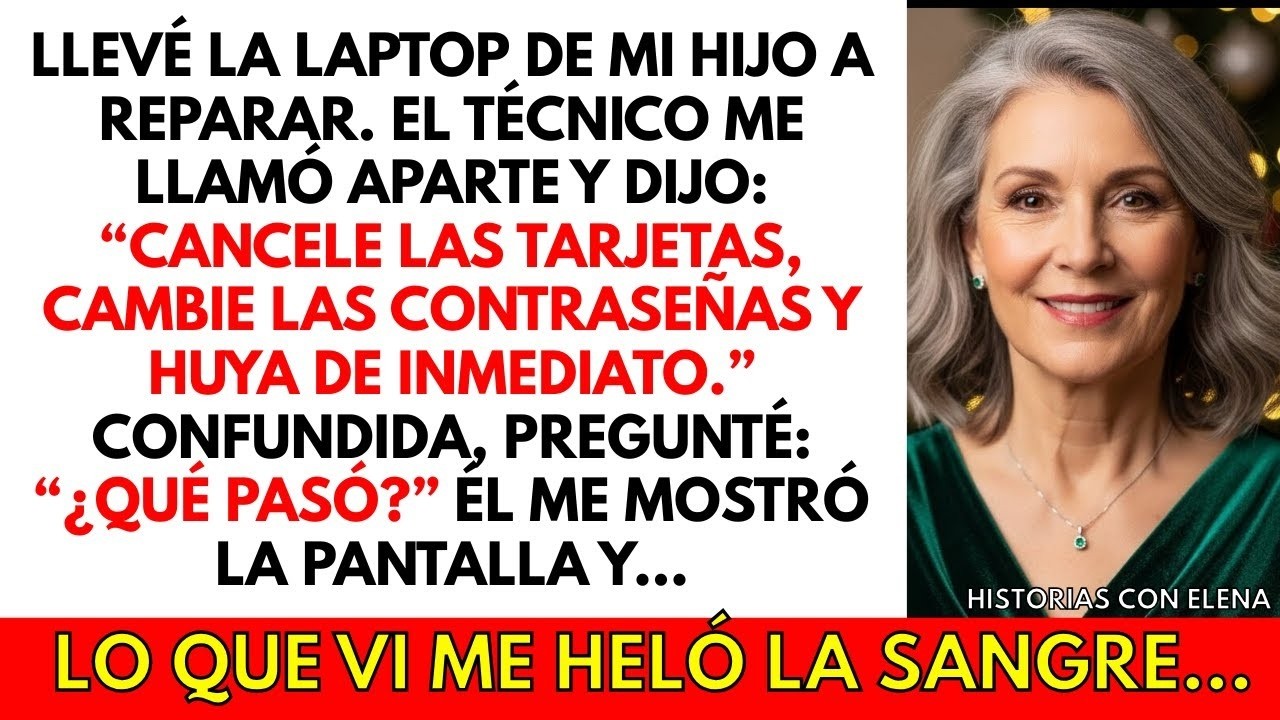 Llevé la laptop de mi hijo a reparar. El técnico me dijo- “¡Cancele sus tarjetas y huya!”