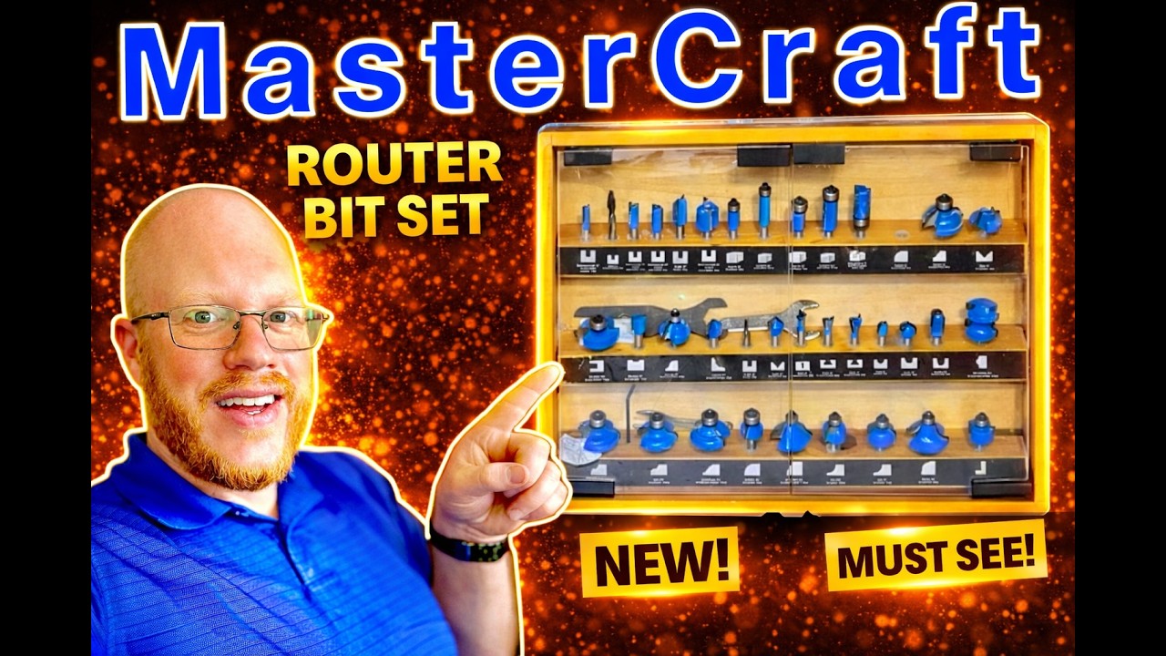 MASTERCRAFT 36-PC ROUTER BIT SET- REVIEW!! #mastercraft #ridgidtools #routers #routerbits
