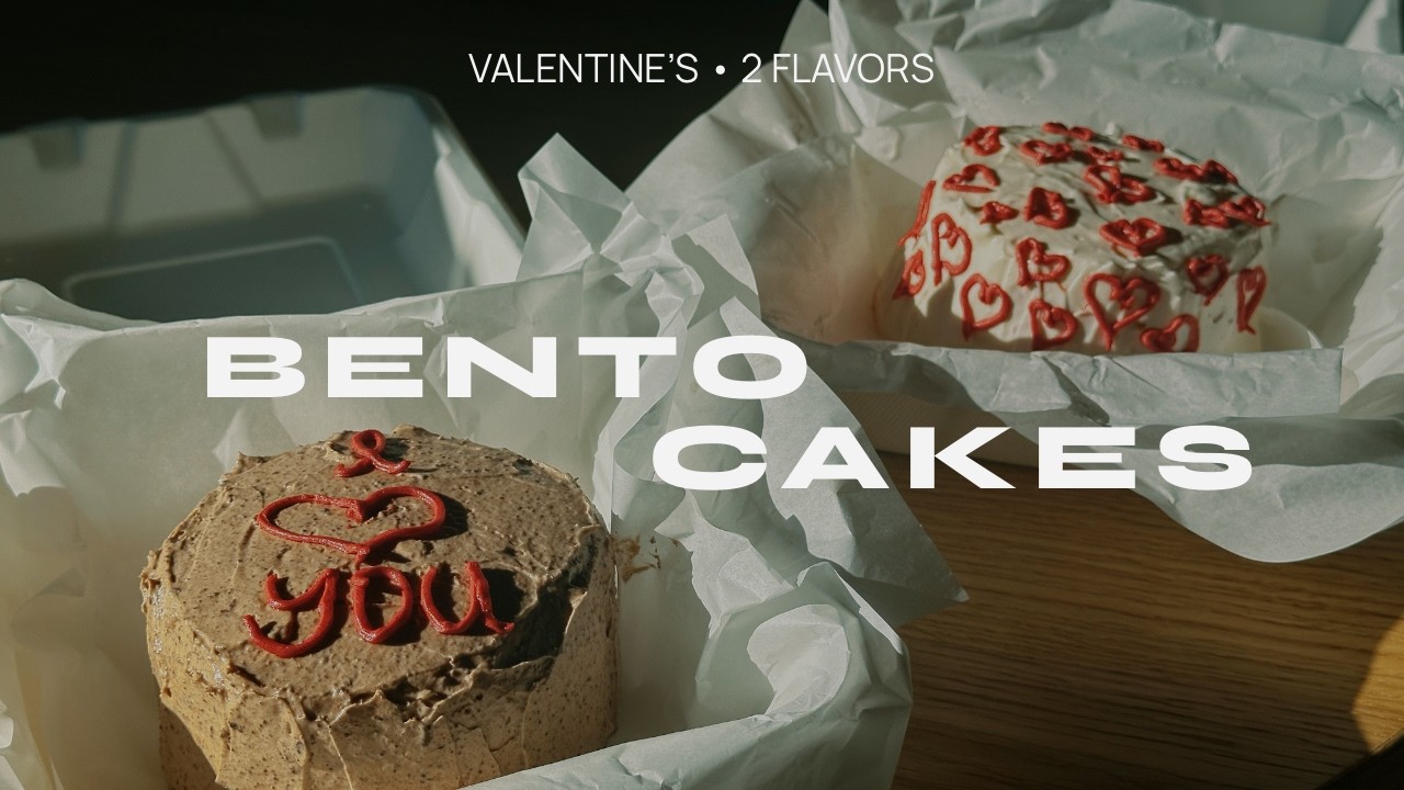 Valentine’s Bento Cakes (2 Flavors) | Strawberry & Salted Caramel