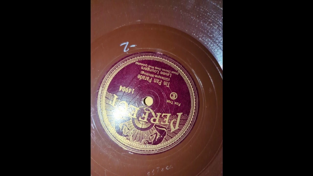 Willard Robison orch as LEVEE LOUNGERS - TIN PAN PARADE (Perfect14904) (1927)