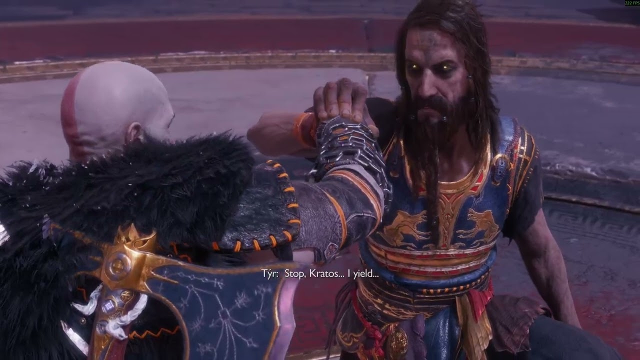 GOW Ragnarok Valhalla - Tyr final fight and climax