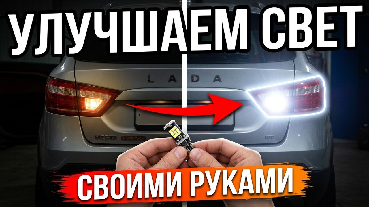 💡 ДЕЛАЕМ СУПЕР ЯРКИЙ СВЕТ ЗАДНЕГО ХОДА С LED ЛАМПАМИ VANSSI T15 W16W