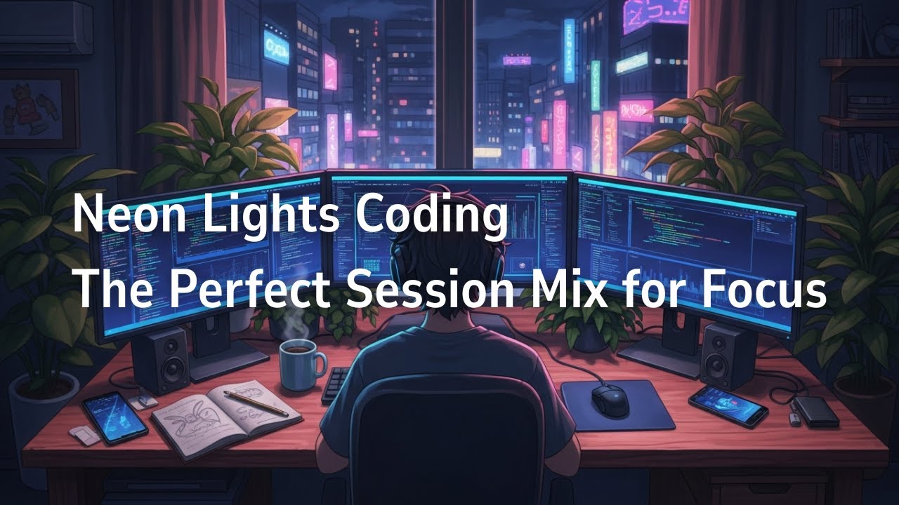 Neon Lights Coding – The Perfect Session Mix for Focus