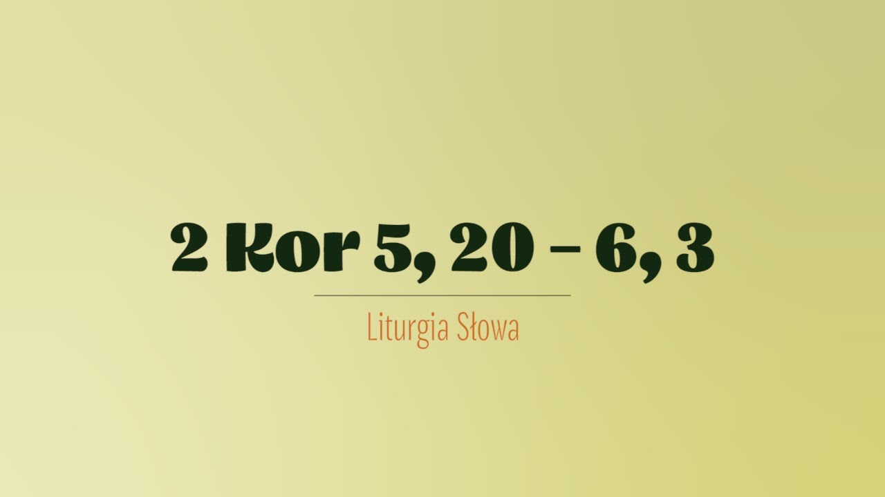 #DrugieCzytanie | 18 lutego 2026 | Środa Popielcowa