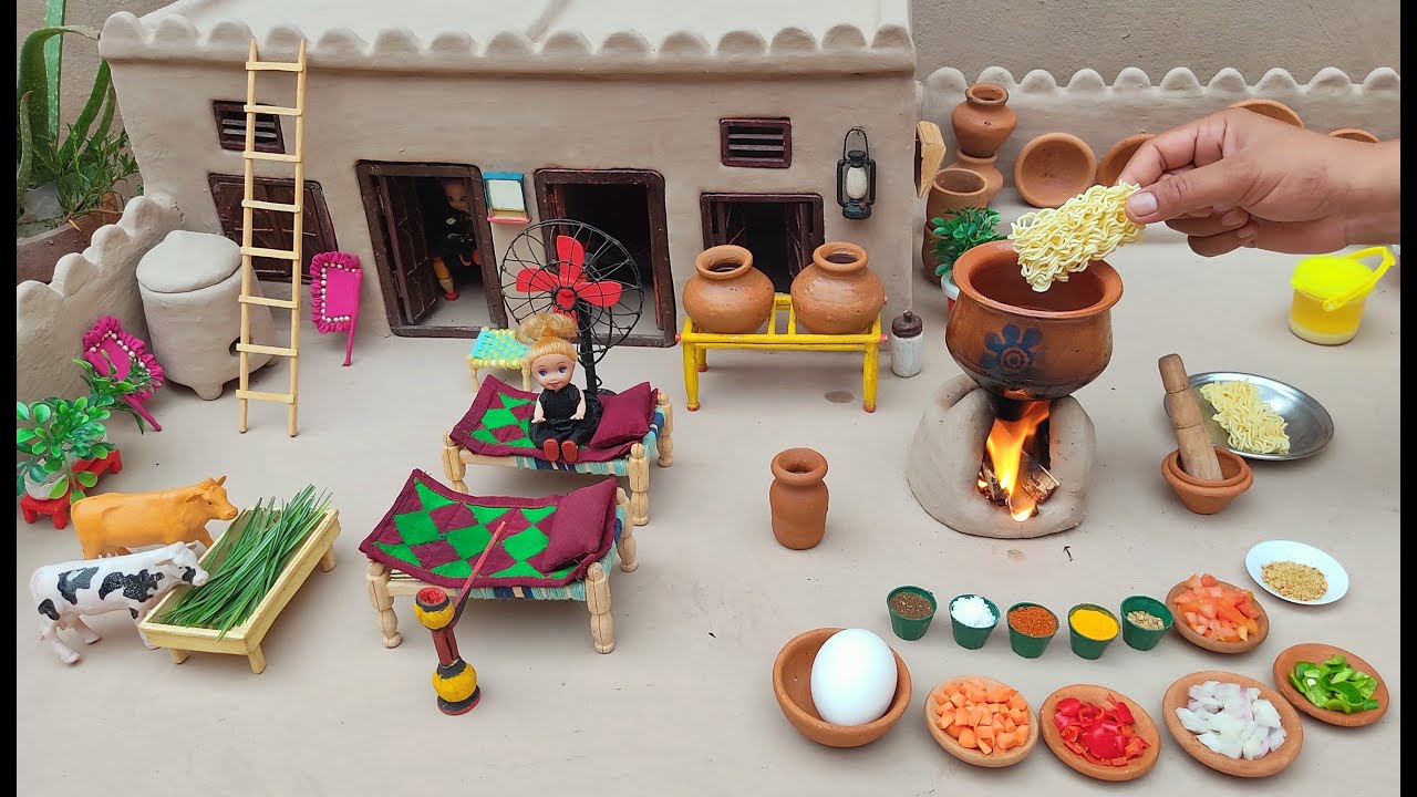 Egg Masala Maggi | Miniature Anda Masala Maggi | Mini Cooking Recipe | Pak Miniature Village