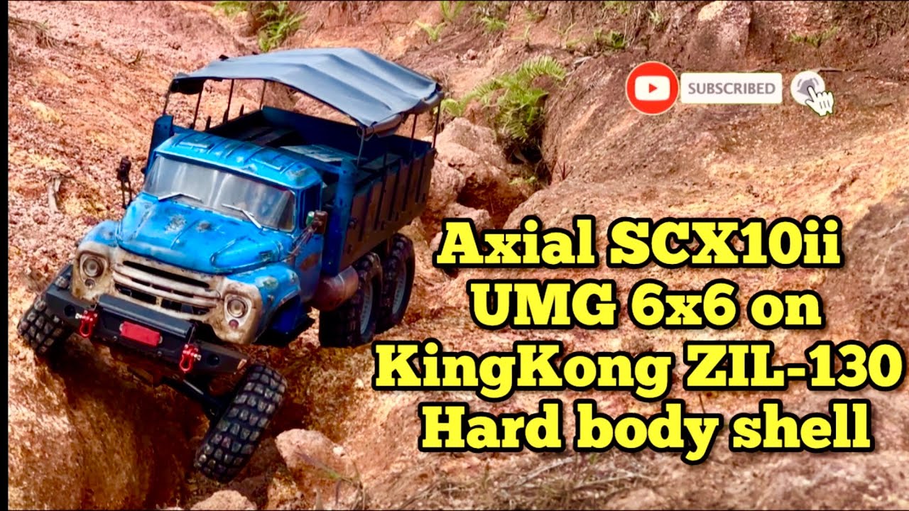 1/10 Scale Axial SCX10ii UMG 6x6 on KingKong ZIL-130 Truck Hard Body Shell RC Crawler Extreme