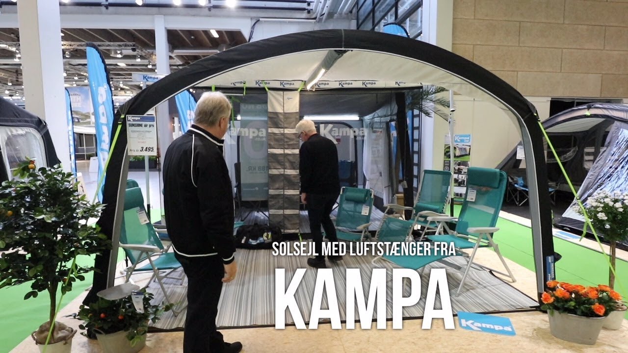 Solsejl med luftstænger og spændende fortelt fra Kampa