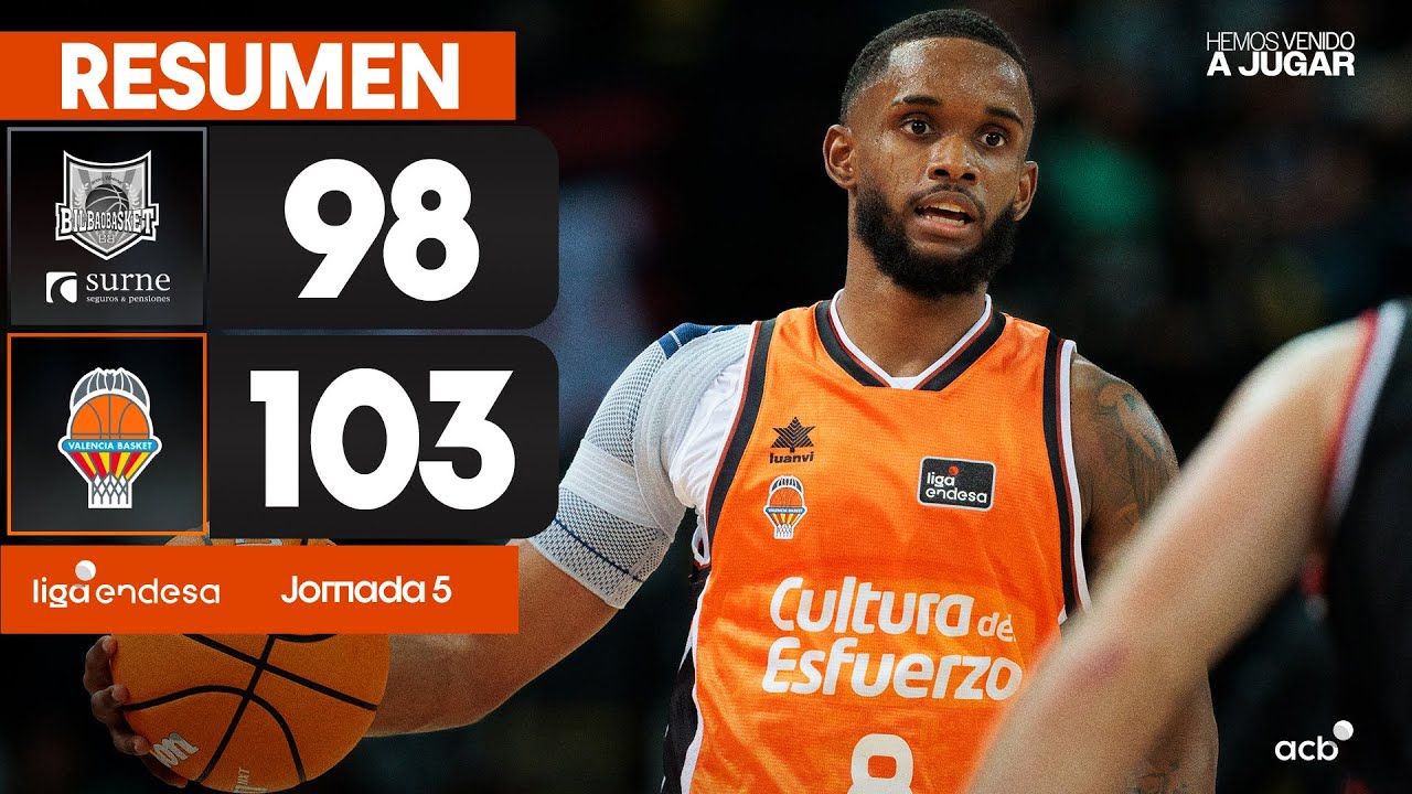 Surne Bilbao Basket - Valencia Basket (98-103) RESUMEN | Liga Endesa 2024-25