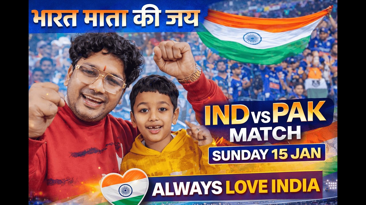 Ind vs Pak Sunday Special Match | Proud To Be Indian❤️| Vlog 38 | Bharat Mata Ki Jay!#india #cricket