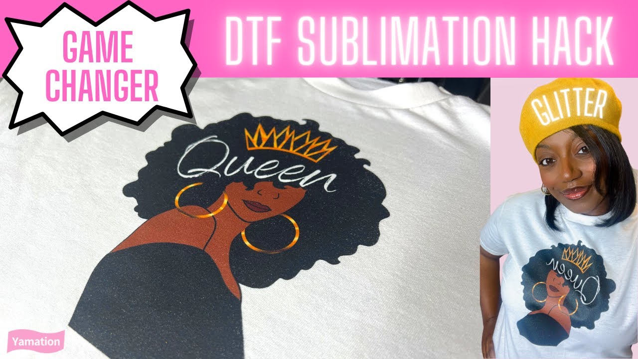 GAME CHANGER | SUBLIMATION ON COTTON HACK | DTF GLITTER SUBLIMATION HACK | YAMATION