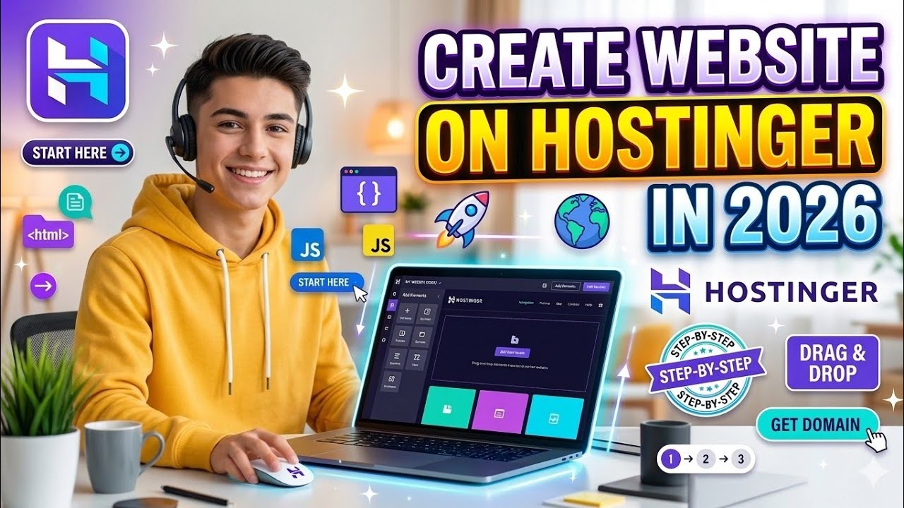 Hostinger se Website Kaise Banaye (2026) | How to Create Website in 5 min |