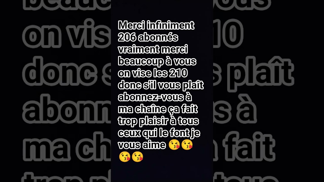 merci infiniment a les206 abonn&eacute;s #merci #beaucoup #infiniment .