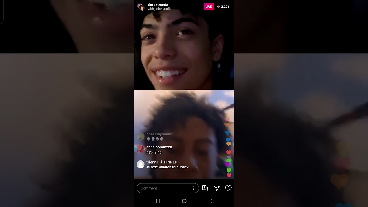 Derek and Anne ft jaden on live (Derek get jealous bc Anne called jaden daddy)