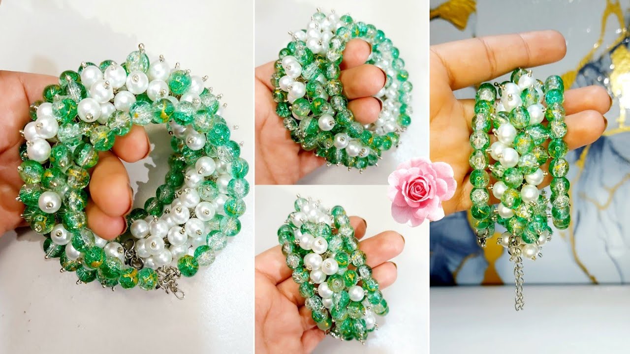 Viral Gajra Bracelet Tutorial 🌸 | How to Make Beaded Gajra Bracelet with Bangles |DIY Beaded Jewelry