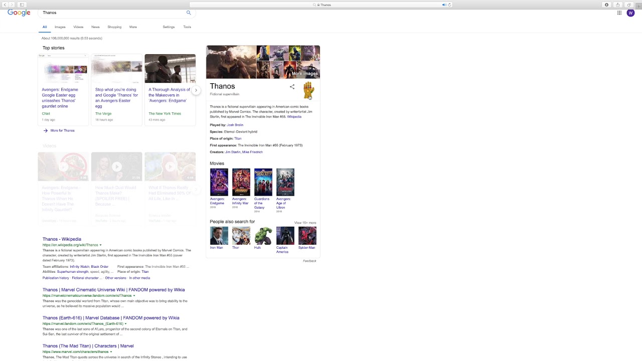Marvel Avengers Endgame Thanos Gauntlet Controls Google Search, SOUND ON