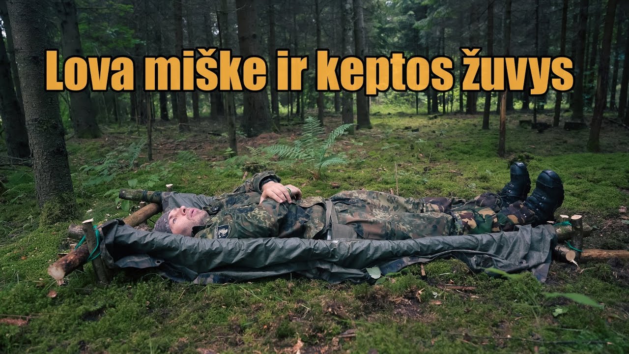 Gaminu lovą miške ir maistas iš gamtos