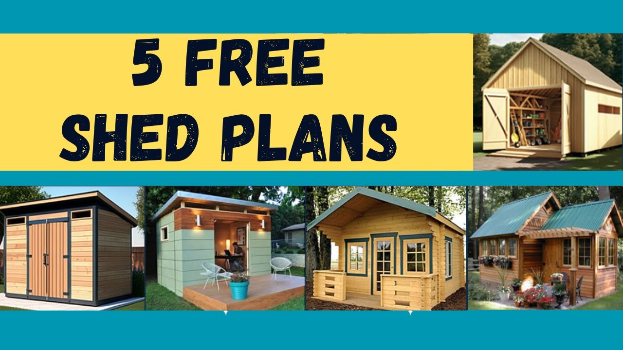 5 FREE Shed Plans | 📐DIY Shed Plans With Materials List + Cut List | Easy Shed Plans for Your Garden