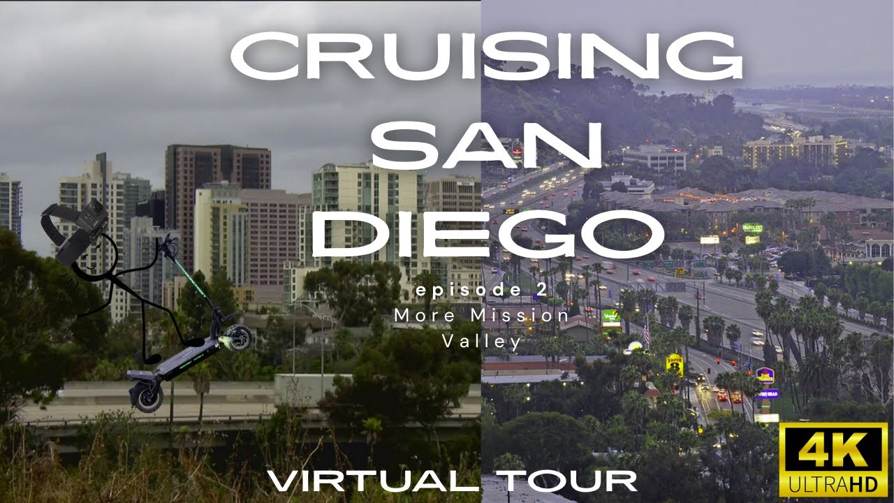 Scenic San Diego Scooter Ride in 4K | Cloudy Day Cruise