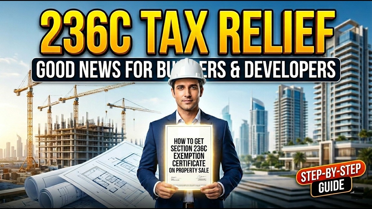 FBR Tax Relief for Builders & Developers Exemption of 236C on Property Sale| How to Apply for 236C