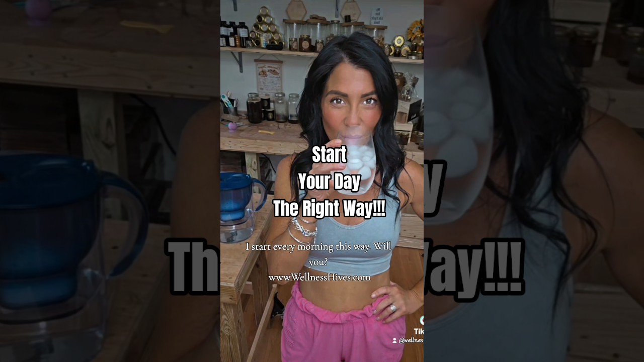 Wake your body up right. Start your day with alkaline water. WellnessHives.com 