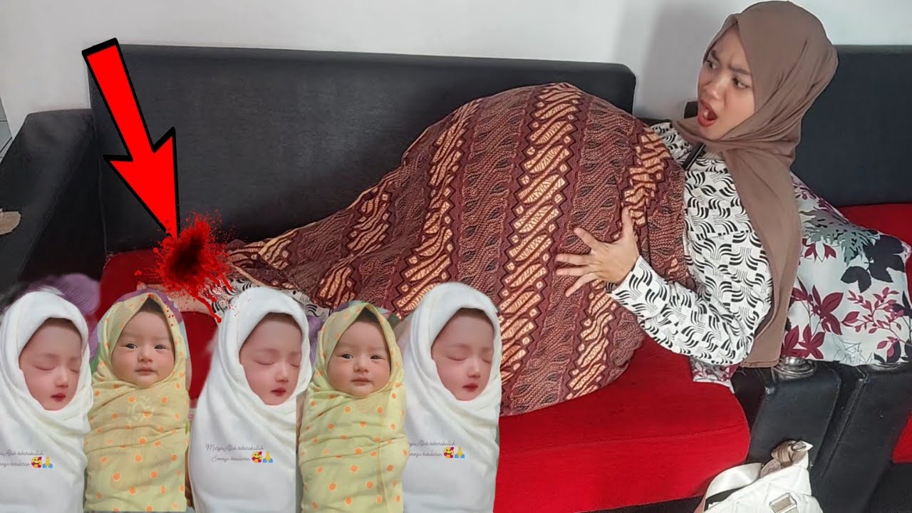 KAGET GARA2 KEHUJANAN IBU HAMIL TIBA2 KONTRAKSI SAMPAI MELAHIRKAN BAYI KEMBAR 5 SENDIRI TANPA BIDAN