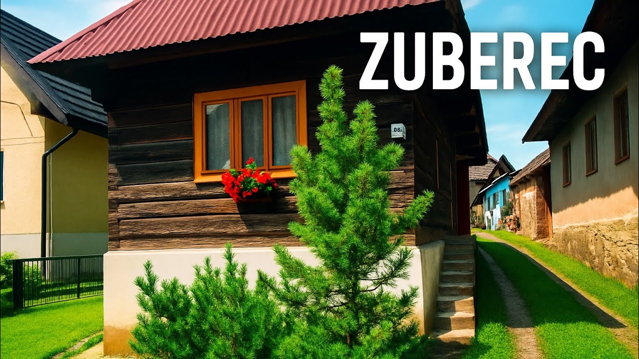 🚶 Prechádzka po Zuberci – tiché uličky, kostol a drevenice | 4K video (bez hudby) 1 časť