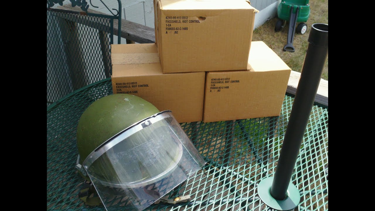 My review of the M1 helmet face shield, riot control